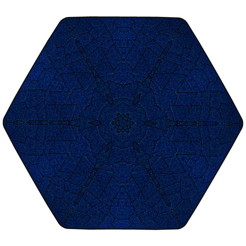 Bleu Pyramide Footstool