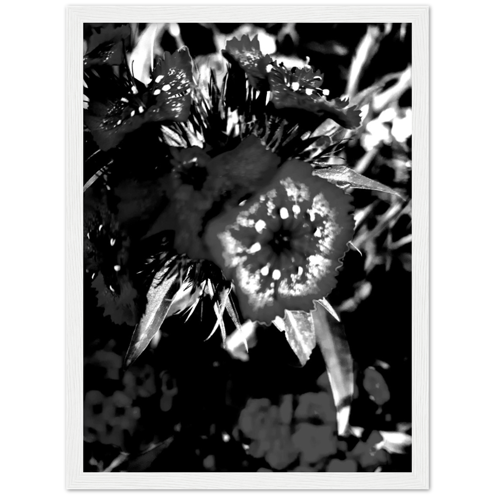 "Fiction Flower" Matte Paper Wooden Framed Poster